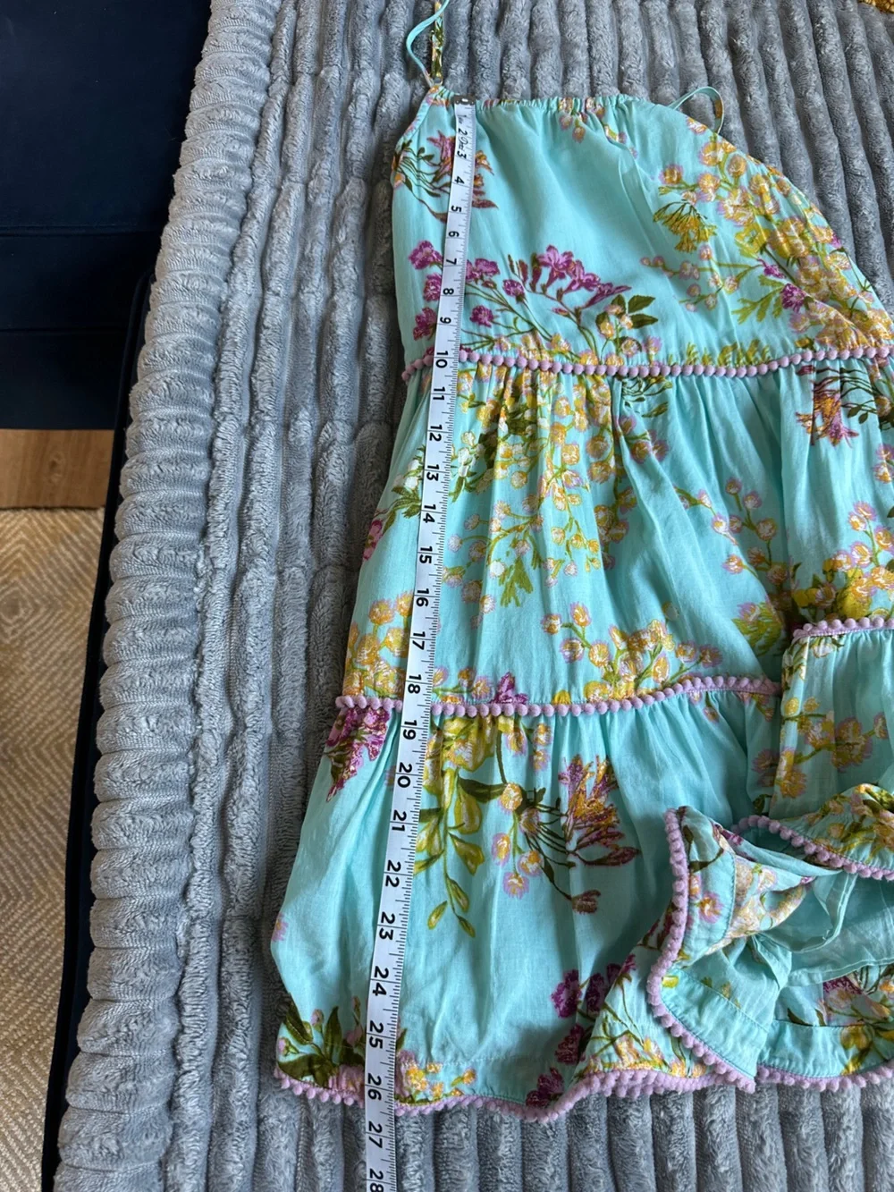 Vineyard vines girls pullover elastic back tiered floral cotton sundress